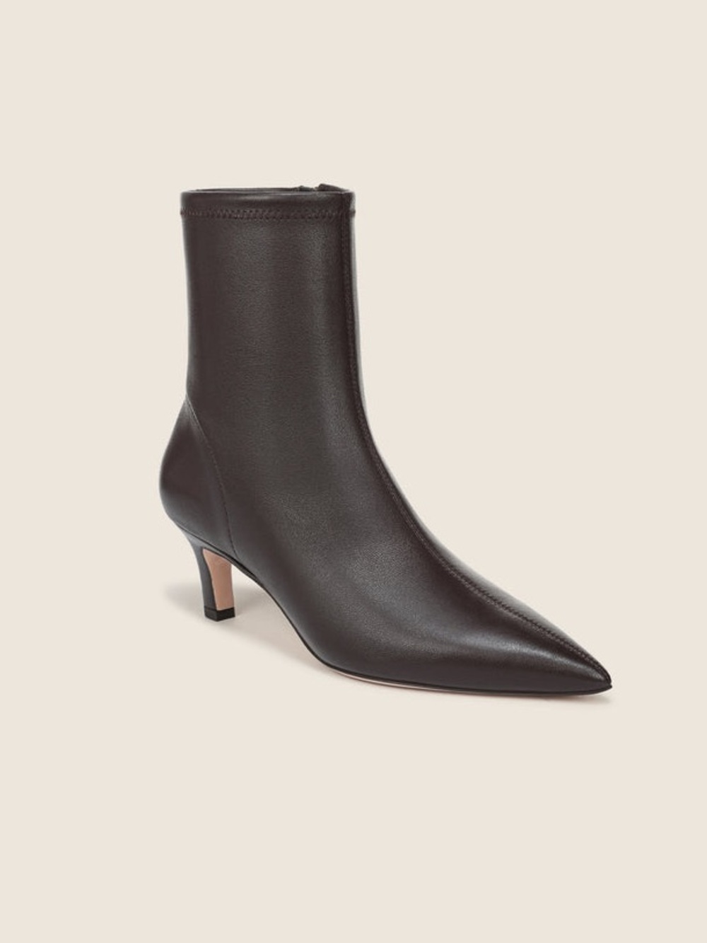 Favorite Daughter Sasha Brown Leather Kitten Heel Booties | 6.5 designer - Picture 3 of 14